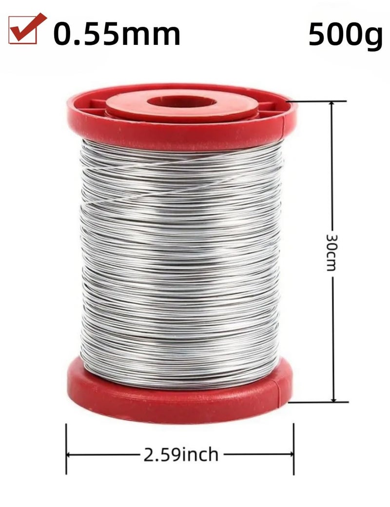 luvilly 0.55mm Stainless Steel Beehive Frame Wire for Beekeeping - Beekeeper Wire Embedding Device - Wired Wax Frame-500g - Image 2